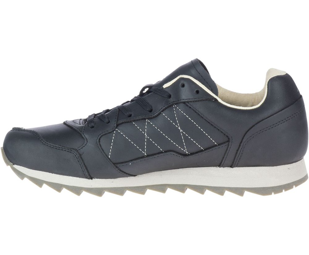 Buty Sportowe Merrell Męskie Czarne - Alpine Skórzane - 063458-ZWS